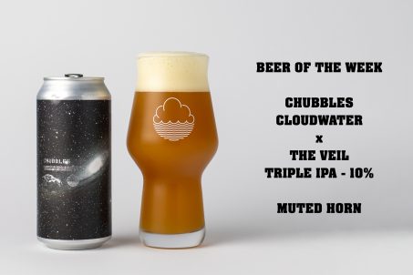 Chubbles is a 10% Triple IPA collaboration between Cloudwater Brew Co and The Veil Brewing Co.