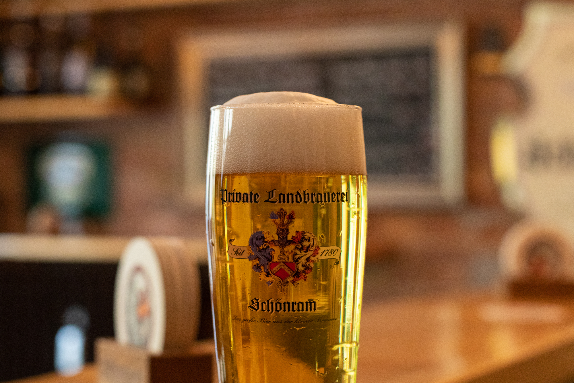 A glass of Schönramer Hell at Foersters Feine Biere in Berlin